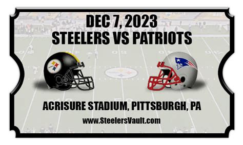 pittsburgh steelers vs patriots tickets